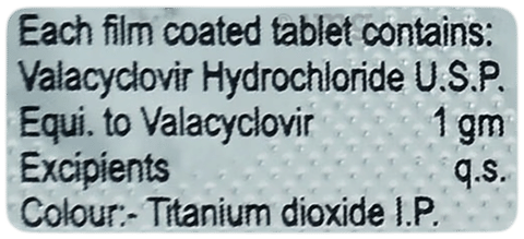 Valcet 1000mg Tablet image