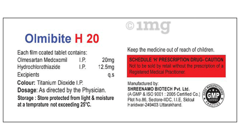 Olmibite H 20 Tablet image Olmibite H 20 Tablet image