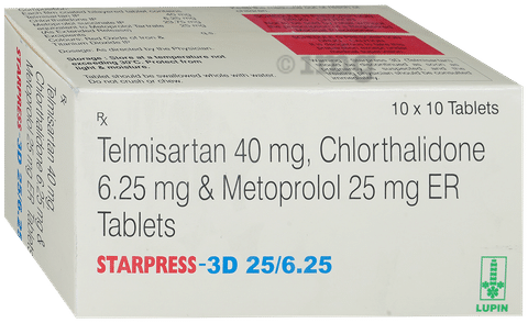 Starpress 3D 6.25mg/25mg/40mg Tablet