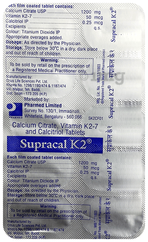 Supracal K2 Tablet | Advanced Bone & Joint Health Supplement image