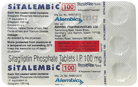 Sitalembic 100mg Tablet image Sitalembic 100mg Tablet image