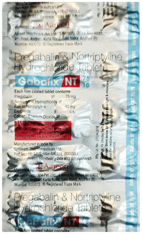 Gabafix NT 75/10 Tablet image Gabafix NT 75/10 Tablet image