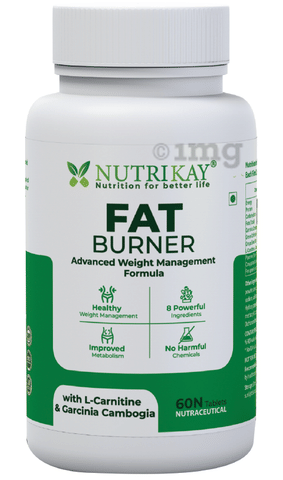 Nutrikay Fat Burner Tablet with L-Carnitine & Garcinia Cambogia (60 Each): Buy box of 1.0 Bottle at best price in India | 1mg Nutrikay Fat Burner Tablet with L-Carnitine & Garcinia Cambogia (60 Each): Buy box of 1.0 Bottle at best price in India | 1mg