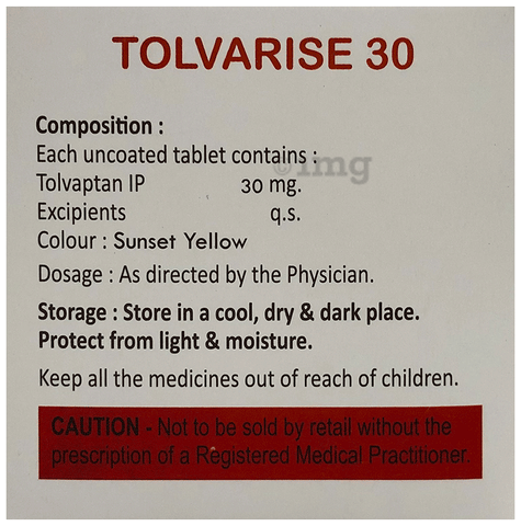 टोल्वाराइज 30mg टैबलेट image टोल्वाराइज 30mg टैबलेट image