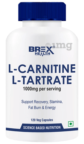 Brexhealth L-Carnitine L-Tartrate Veg Capsule: Buy bottle of 120.0 vegicaps  at   in India | 1mg