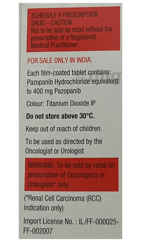 Votrient 400mg Tablet image Votrient 400mg Tablet image