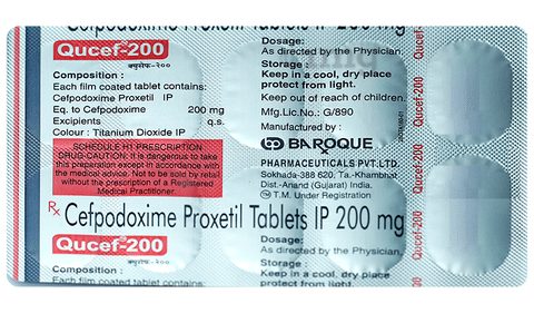 Qucef 200 Tablet image