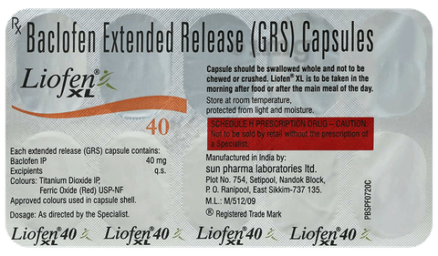 Liofen 40mg Capsule XL image