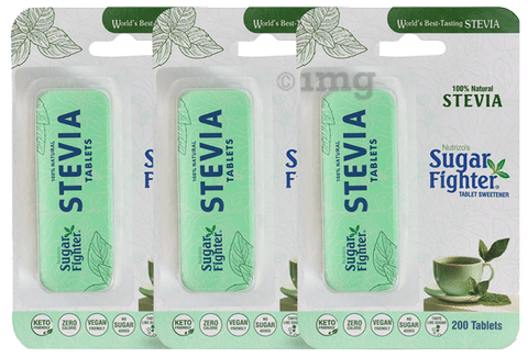 Sugar Fighter Stevia Tablets (200 Each) 1