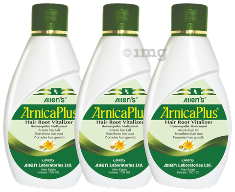 Allen's Arnica Plus Hair Root Vitalizer (100ml Each): Buy combo pack of 3  bottles at best price in India | 1mg