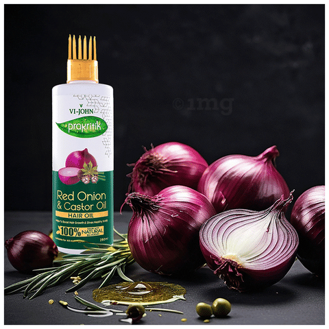 Vi-John Prakritik Red Onion & Castor Hair Oil: Buy pump bottle of