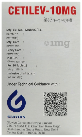 Cetilev 10mg Tablet image Cetilev 10mg Tablet image