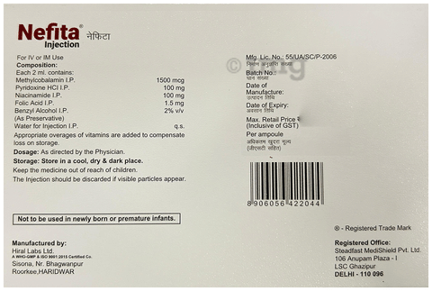 Nefita 2ml Injection image Nefita 2ml Injection image