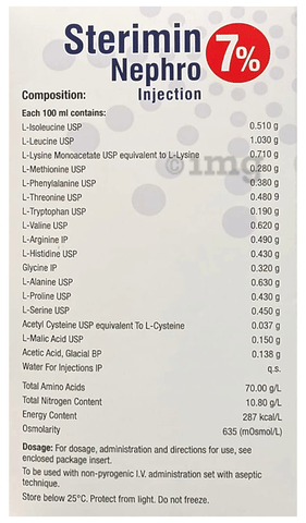 Sterimin Nephro 7% Injection image