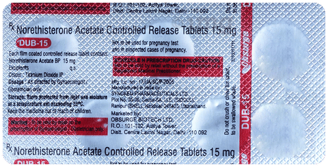 DUB 15mg Tablet CR image