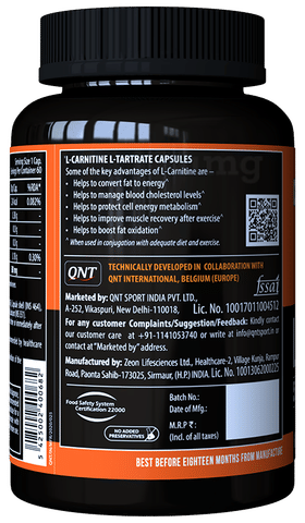 l carnitine supplement philippines QNT L-Carnitine Capsule: Buy bottle of 60.0 capsules at 𝗯𝗲𝘀𝘁 𝗽𝗿𝗶𝗰𝗲  in India
