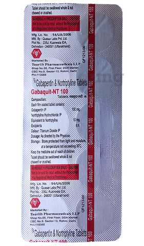 Gabaquit-NT 100 Tablet image