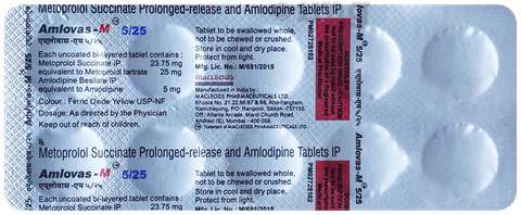 Amlovas-M 5/25 Tablet PR image Amlovas-M 5/25 Tablet PR image