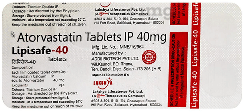 Lipisafe 40mg Tablet image Lipisafe 40mg Tablet image