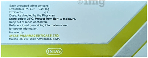 Everotas 0.25 Tablet image Everotas 0.25 Tablet image