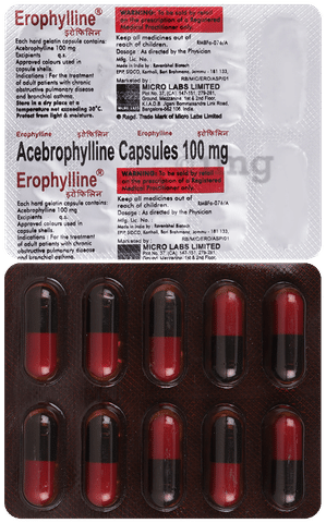 Erophylline 100mg Capsule