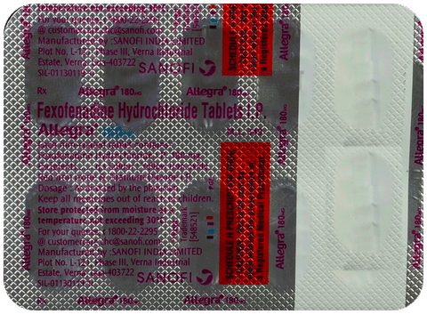 Allegra 180mg Tablet image