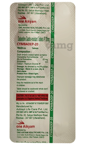 Cymbadep 20 Tablet image Cymbadep 20 Tablet image