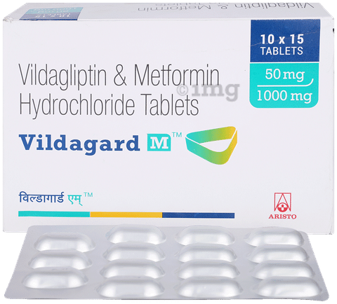 Vildagard M 1000mg/50mg Tablet