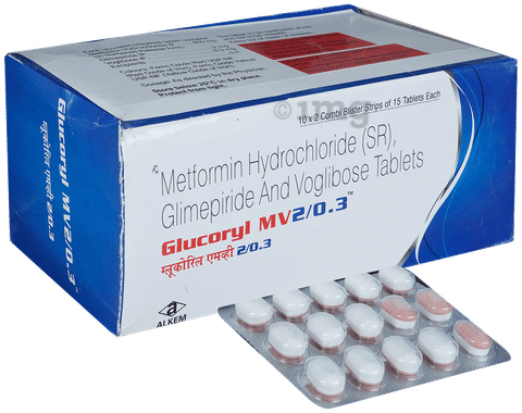 Glucoryl-MV 2/0.3 Tablet SR image Glucoryl-MV 2/0.3 Tablet SR image