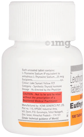 Euthyrox 25 Tablet image
