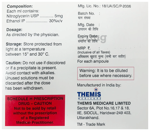 Nitrothem 5mg Injection image