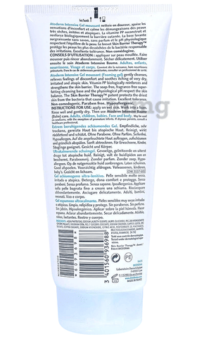 Bioderma Atoderm Intensive Moussant Face and Body Gel Wash | Paraben, Alcohol, Steroid, Colour & Fragrance-Free | Derma Care | For Very Dry, Irritated to Atopic Sensitive Skin