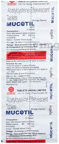 Mucotil Effervescent Tablet Orange image Mucotil Effervescent Tablet Orange image