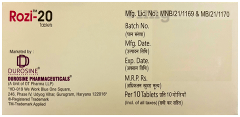 Rozi 20 Tablet image Rozi 20 Tablet image