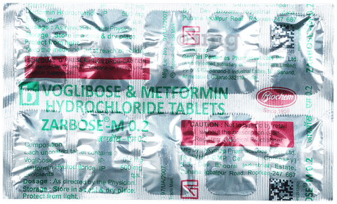 Zarbose-M 0.2 Tablet image