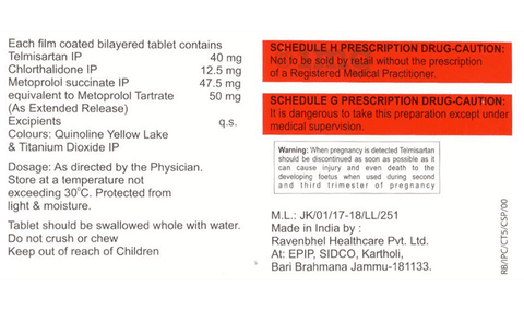 CTD-MT 12.5/50/40 Tablet ER image