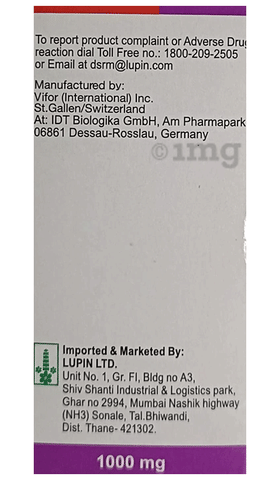 फेरिनजेक्ट 1000mg इंजेक्शन image