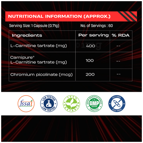 BeastLife Carnipure L-Carnitine Tartrate Capsule: Buy bottle of 60.0 capsules at best price in India | 1mg BeastLife Carnipure L-Carnitine Tartrate Capsule: Buy bottle of 60.0 capsules at best price in India | 1mg