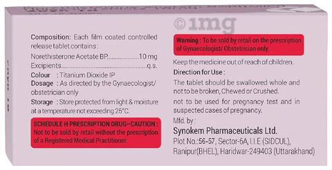 Zoye 10 Tablet CR