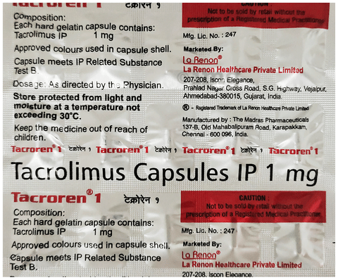 Tacroren 1 Capsule image Tacroren 1 Capsule image