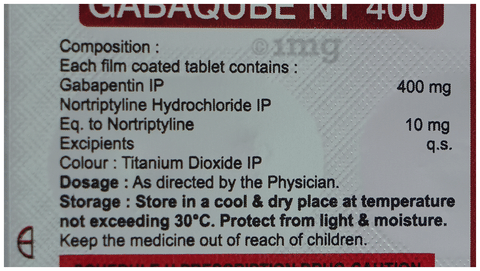 Gabaqube NT 400 Tablet image Gabaqube NT 400 Tablet image
