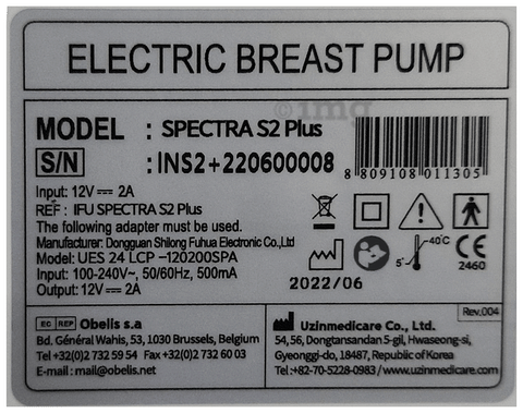 Spectra S2 Plus Electric Breast Pump image