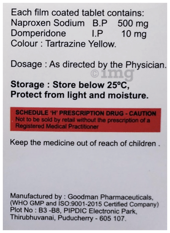Napcox D 500 Tablet