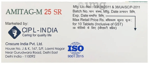 Amitag-M 25 SR Tablet image Amitag-M 25 SR Tablet image