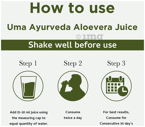 Uma Ayurveda Aloevera Juice Natural Health Tonic | Supporting Digestive &  Liver Health: Buy bottle of 1.0 Ltr Juice at   in India |  1mg
