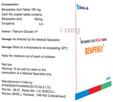Bempenex 180mg Tablet image Bempenex 180mg Tablet image