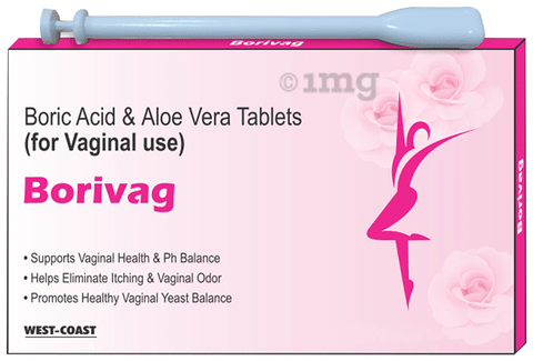 West Coast Borivag Boric Acid Aloe Vera Tablet for Vaginal Use