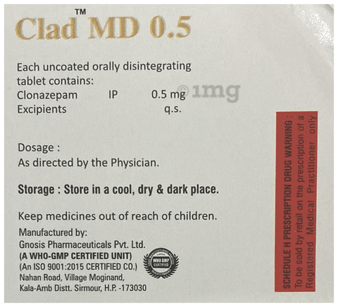 Clad MD 0.5 Tablet