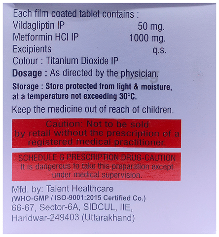 Vildabetic-M Forte Tablet image