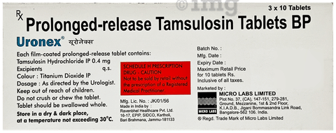 Uronex 0.4mg Tablet PR image Uronex 0.4mg Tablet PR image
